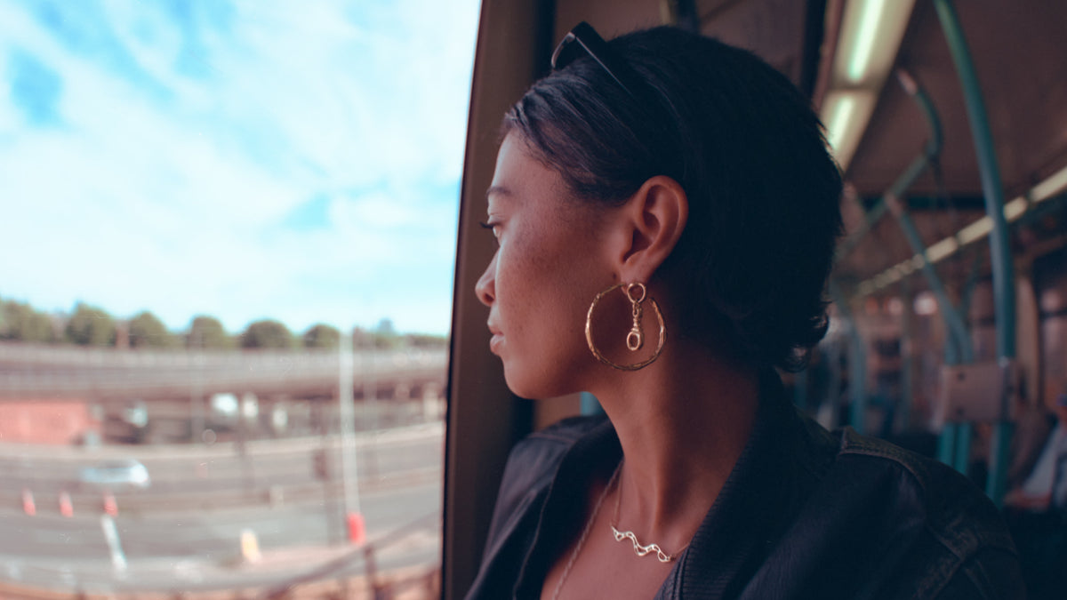 Ribo Earrings in Gold