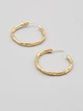 Medium Molten Hoops in Gold