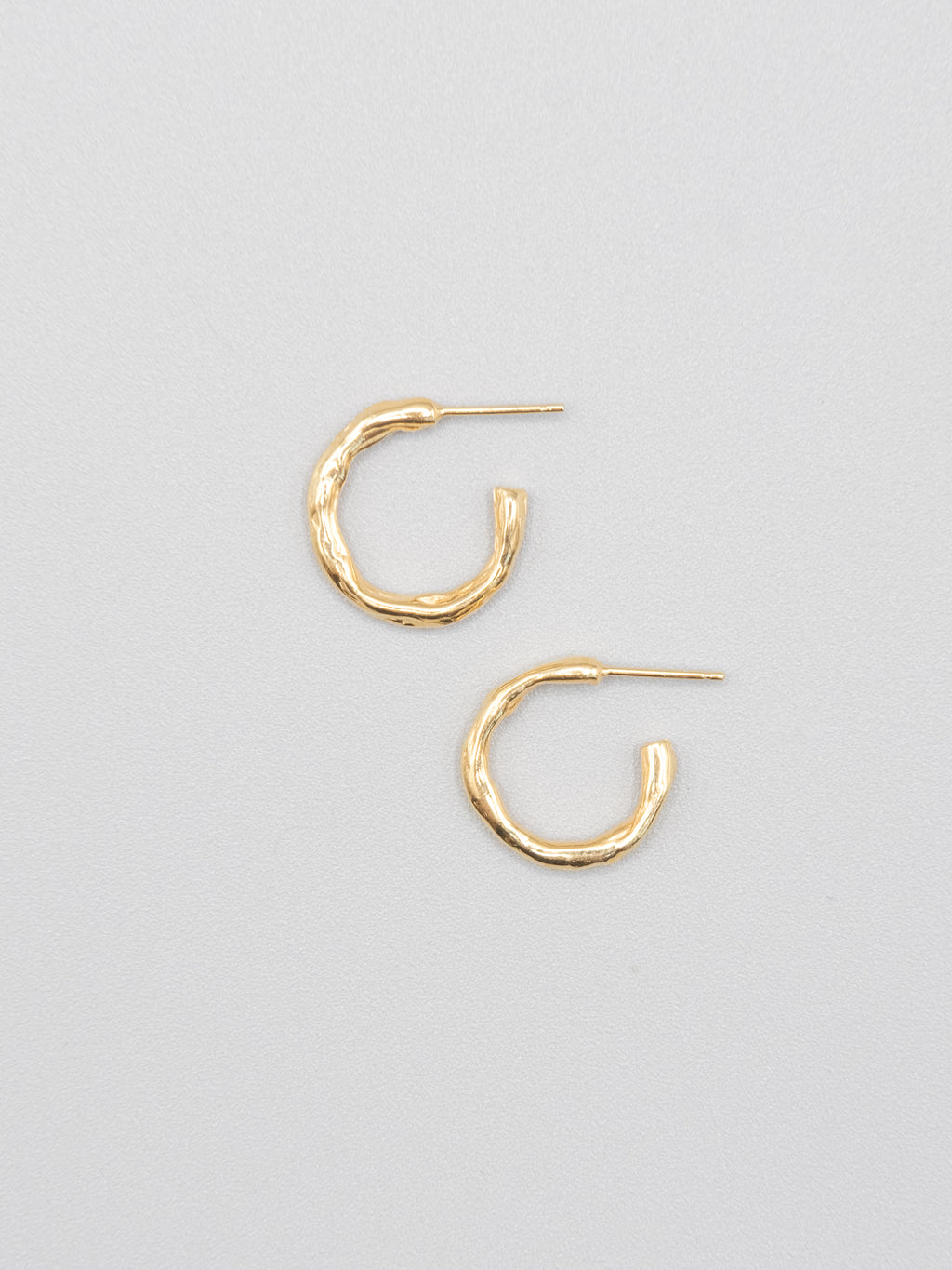 Mini Molten Hoops in Gold