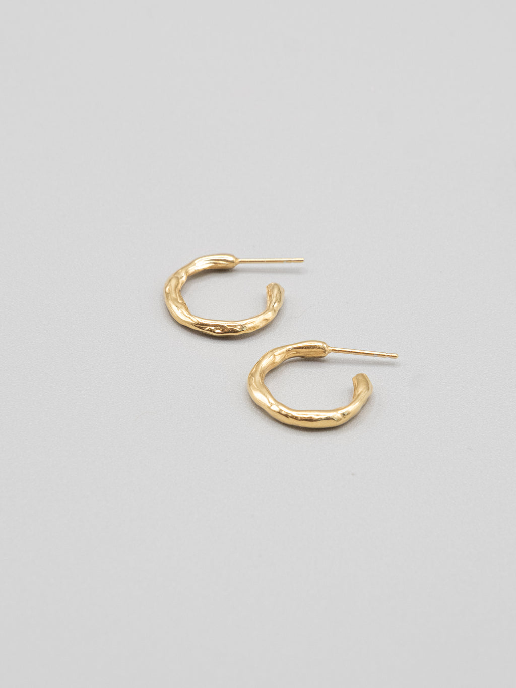 Mini Molten Hoops in Gold