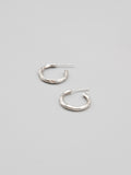 Mini Molten Hoops in silver